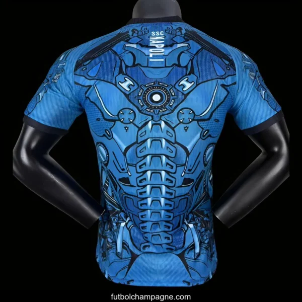 Player Version 25_26 Napoli EA7 Blue with Robotic Armor Pattern Jersey - Image 3