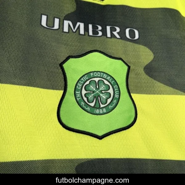 Retro 96_97 Celtic Away Yellow_Black Jersey - Image 9