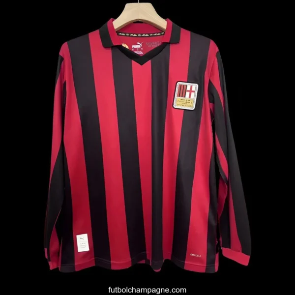 24_25 AC Milan 125Th Anniversary Home Long Sleeve Jersey - Image 5