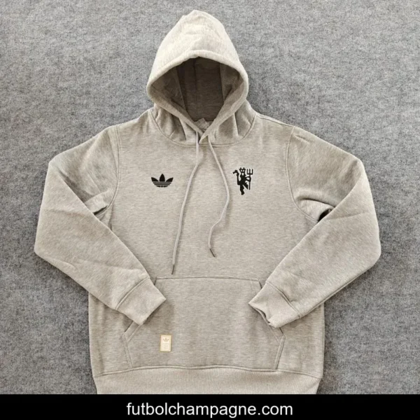 24_25 Manchester United Navy_Red_Black_Beige_Grey Hoodie WIth Black Badge - Image 16