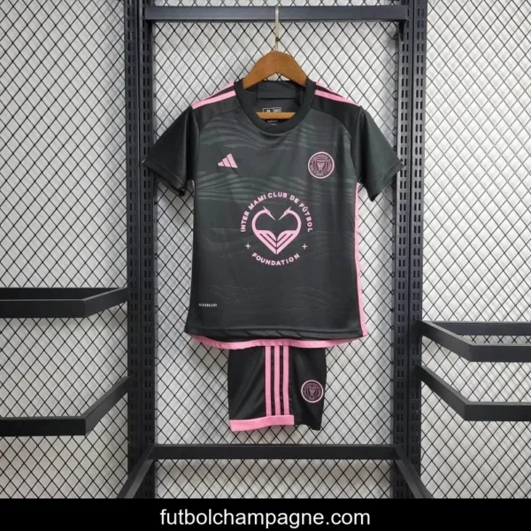 24_25 Kids Inter Miami Away Black Jersey With New Sponsor - Image 8