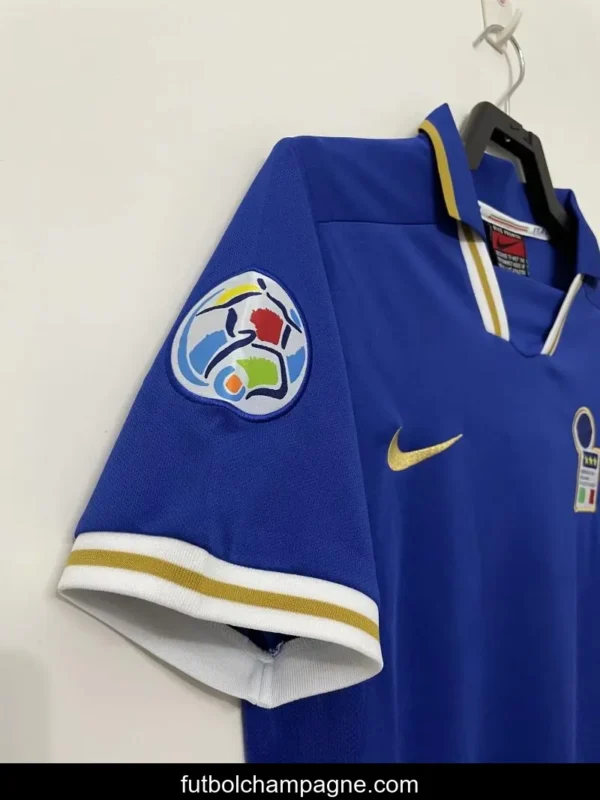 Retro 1996 Italy Home With 96 EURO Patch Soccer Jersey - Image 8