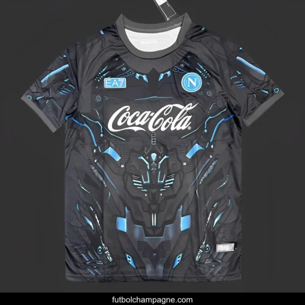25_26 Napoli EA7 Gray with Robotic Armor Pattern Jersey - Image 3