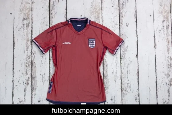 Retro 2002 England Away Reversible (Red_Navy) Soccer Jersey - Image 23