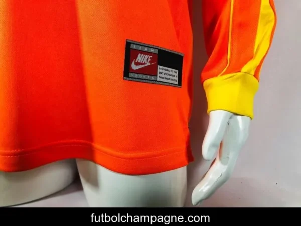Retro 1998 Brazil Goalkeeper Orange Jersey - Image 5