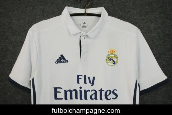Retro 16_17 Real Madrid Home Long Sleeve Jersey - Image 7