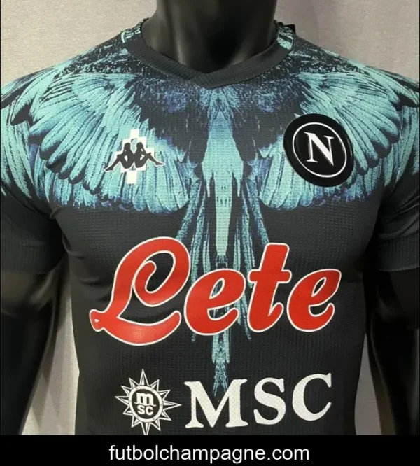 Player Version 20_21 Kappa X Marcelo Burlon Napoli Black Jersey - Image 8