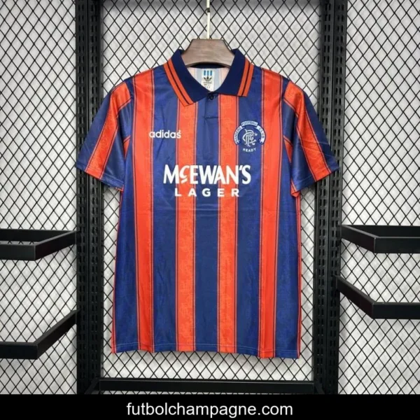 Retro 93_94 Glasgow Rangers Away Red Jersey - Image 7