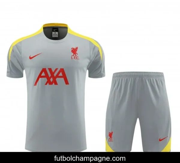 24_25 Liverpool Grey Short Sleeve Jeresy+Shorts - Image 9
