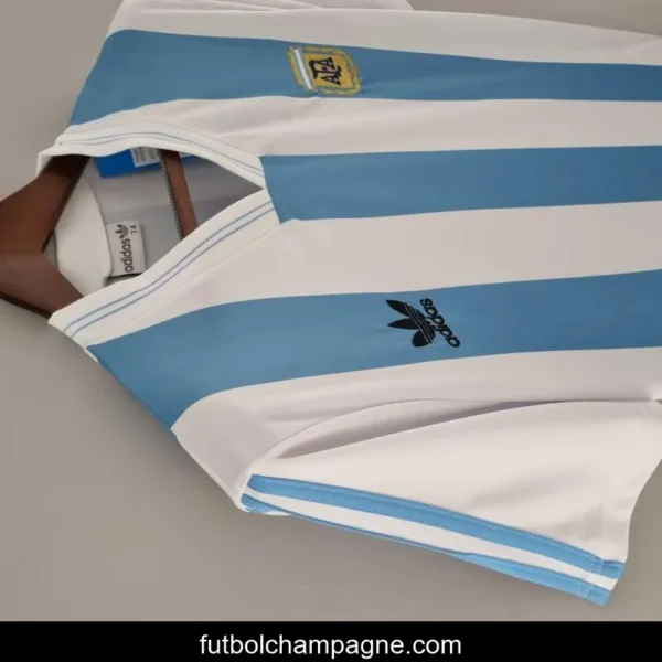 Retro Argentina 1993 Home Soccer Jersey - Image 8