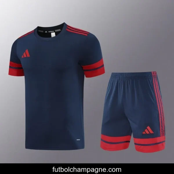 2025 Adidas Black_Red Short Sleeve Jersey+Shorts - Image 21