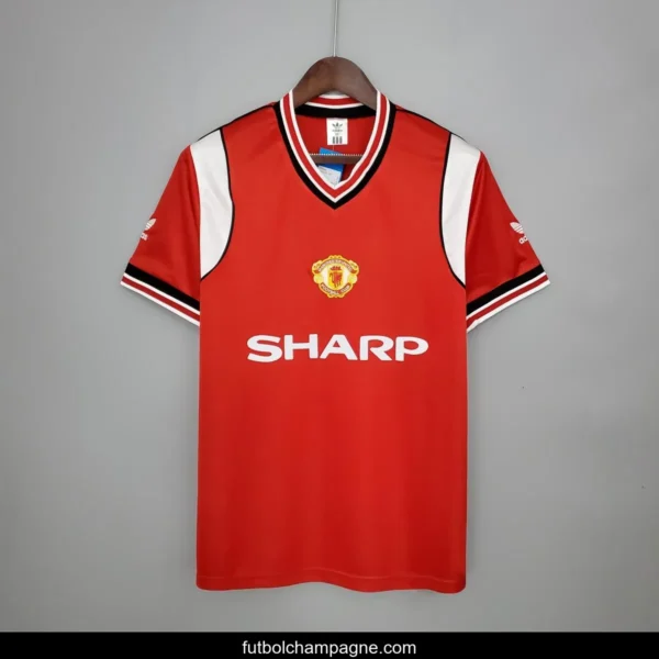 Retro Manchester United 85_86 home Soccer Jersey - Image 9