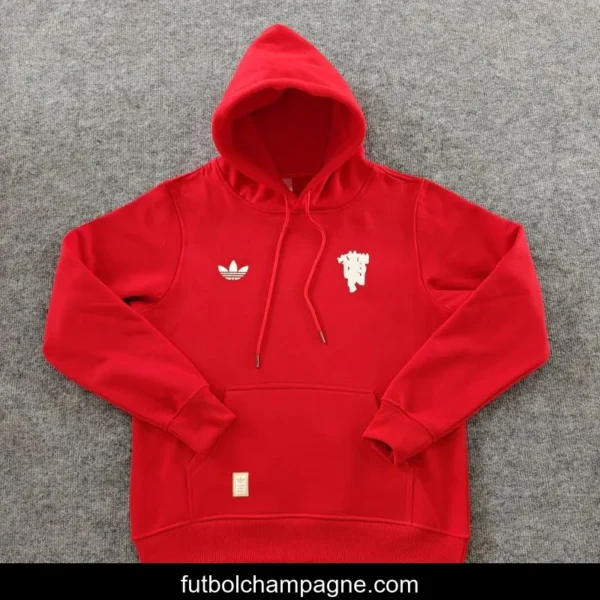 24_25 Manchester United Navy_Red_Black_Beige_Grey Hoodie WIth Black Badge - Image 17