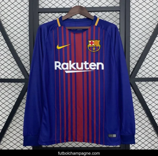 17_18 Retro Barcelona Home Jersey - Image 7