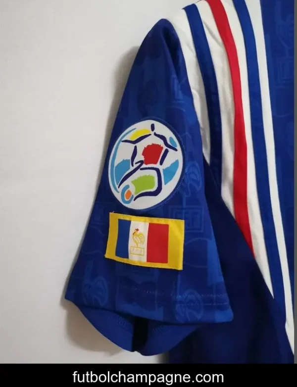 Retro 1996 France Home Jersey With EURO 1996 Patch - Image 7
