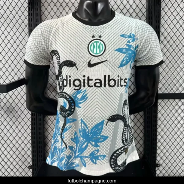 Player Version 25_26 Inter Milan White with Snake and Floral Pattern Jersey - Image 8