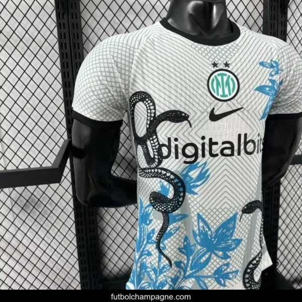 Player Version 25_26 Inter Milan White with Snake and Floral Pattern Jersey - Image 9