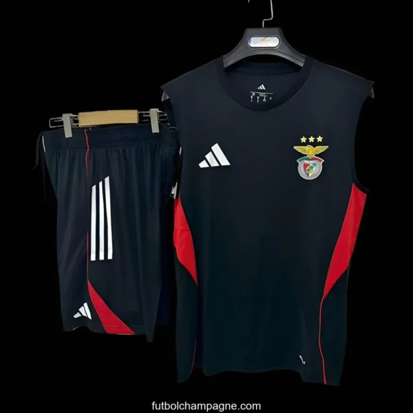 25_26 Benfica Black Vest Jersey + Shorts - Image 2