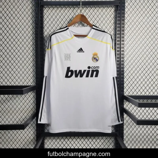 Retro Long Sleeve 09_10 Real Madrid Home Jersey - Image 11