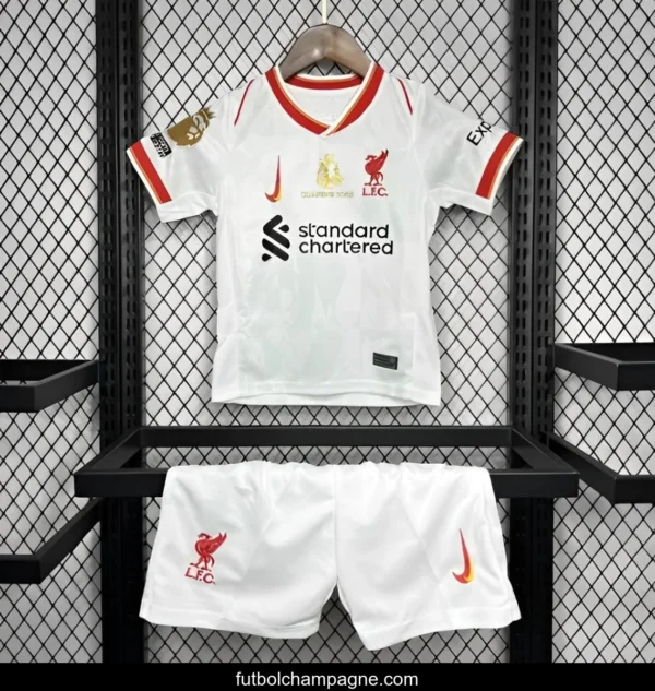 24_25 Kids Liverpool Third White Jersey With Champion Printing - Image 3
