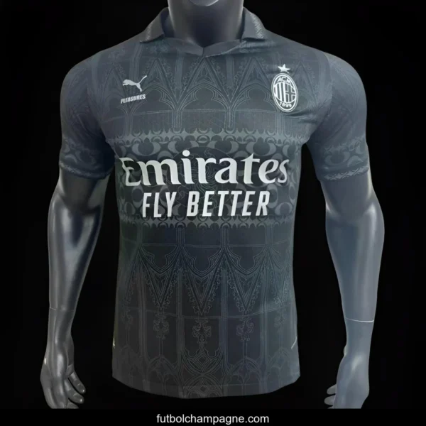 Player Version AC Milan x PLEASURES Forth Black Jersey - Image 2