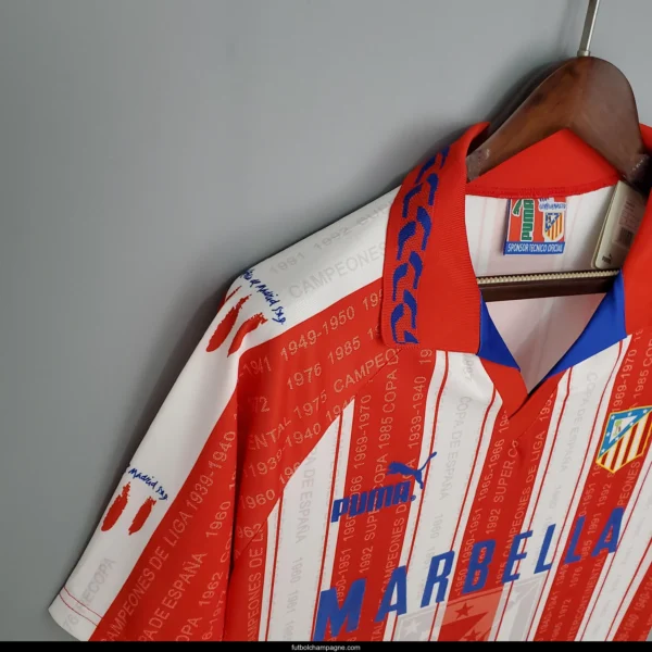 Retro Atletico Madrid 95_96 home Soccer Jersey - Image 8