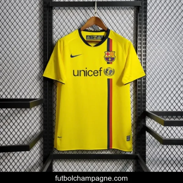 Retro 08_09 Barcelona Away Yellow Jersey - Image 12