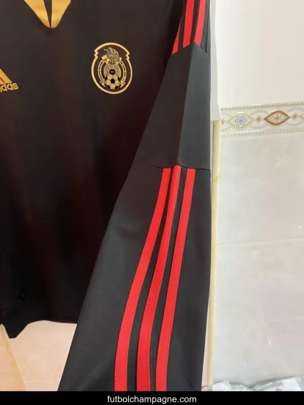Retro 2011 Mexico Away Black Long Sleeve Jersey - Image 6
