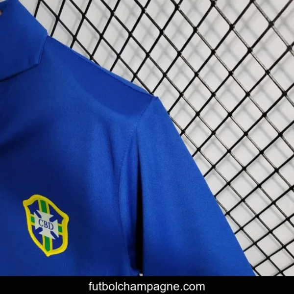 Retro 57-62 Brazil Away Blue Jersey - Image 8