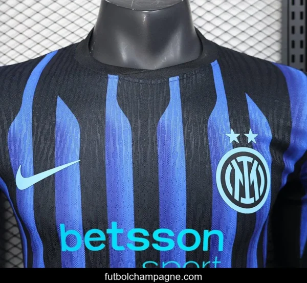 25_26 Player Version Inter Milan Home Long Sleeve Jersey - Image 11