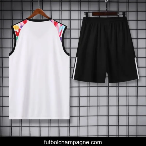 24_25 Manchester United White Vest Jeresy+Shorts - Image 22