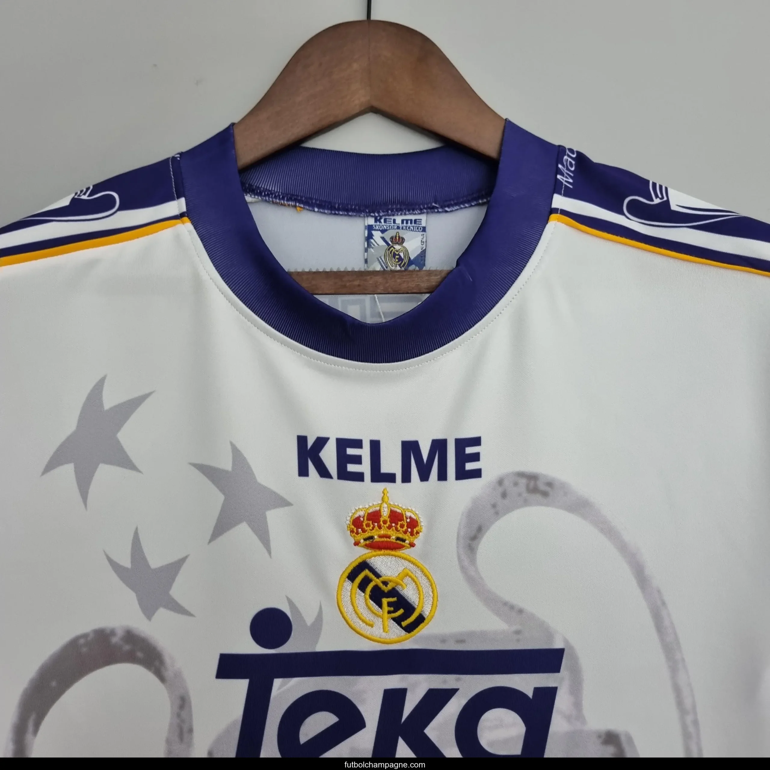 Retro 97-98 Real Madrid Champions League 7 Champions Commemorative Edition Soccer Jersey - Image 9