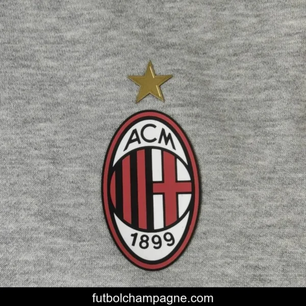 24_25 AC Milan Navy_Red_Black_Beige_Grey Hoodie WIth Black Badge - Image 13