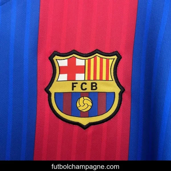 14_15 Retro Long Sleeve Barcelona Home Jersey - Image 9