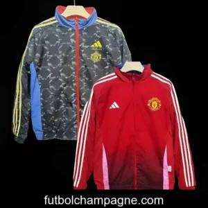 2024 Manchester Untied Black_Red Reversible Windbreaker