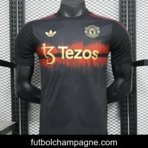Player Version 24_25 Manchester United Black_Red Pre-Match Jersey