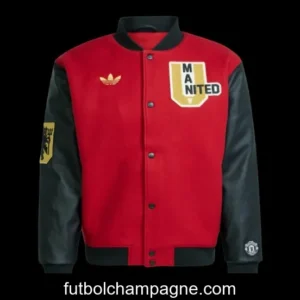 24_25 Manchester United Letterman Red_Black Jacket