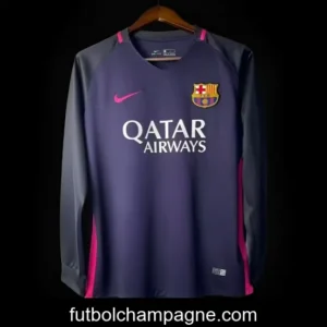 Retro 16-17 Barcelona Away Purple Long Sleeve Jersey