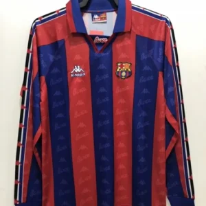 Retro 96_97 Long Sleeve Barcelona Home Soccer Jersey