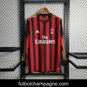 Retro Long Sleeve 2013-14 AC Milan Home Jersey
