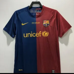 Retro 08_09 Barcelona Home Champions Version Soccer Jersey