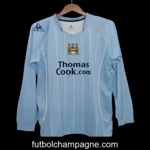 Retro 07_08 Manchester City Home Long Sleeve Soccer Jersey