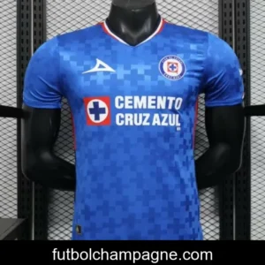 Player Version 25_26 Cruz Azul Home Blue with Digital Pixel Pattern Jersey