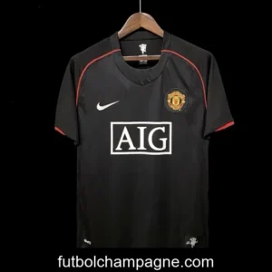 Retro 07_08 Manchester United Away Black Jersey