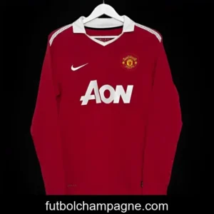 Retro 10_11 Manchester United Home Long Sleeve Jersey
