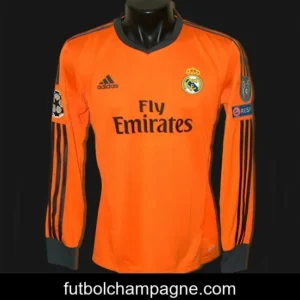 Retro 13_14 Real Madrid Third Orange Long Sleeve Jersey Worn By Ronaldo