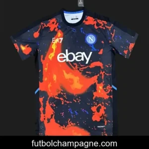 24_25 EA7 Napoli 2024 Pre-Match bright Red Volcanic Lava Pattern Jersey