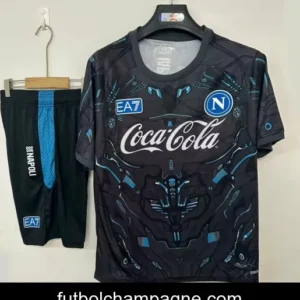 25_26 Napoli Pre-Match Jersey Black+ Shorts