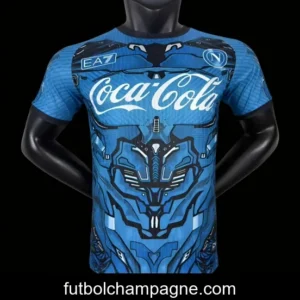Player Version 25_26 Napoli EA7 Blue with Robotic Armor Pattern Jersey