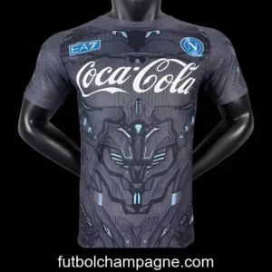 Player Version 25_26 Napoli EA7 Gray with Robotic Armor Pattern Jersey